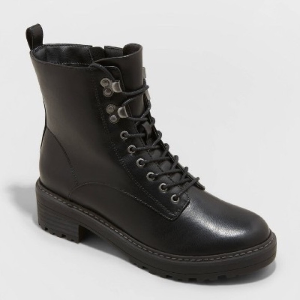 Universal Thread Black Combat Moto Boots
